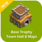 New COC Town Hall 8 Trophy Base icon