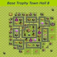 New COC Town Hall 8 Trophy Base poster