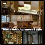 Baño de estilo japonés icono