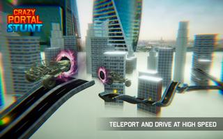 Crazy Portal Impossible Road Car Stunt Ekran Görüntüsü 1