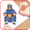 How to draw clash roy APK