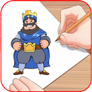 How to draw clash roy APK
