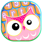 Cute Owl Emoji Keyboard App ไอคอน