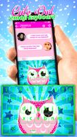 Cute Owl Emoji Keyboard App پوسٹر