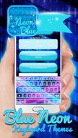 Blue Neon Keyboard Themes スクリーンショット 1