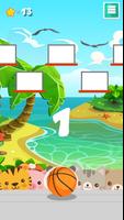 Swipe Basketball : Animal On Beach capture d'écran 3