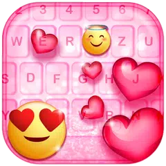 Glitter Heart Keyboard & Emoji APK download