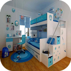 Hermoso diseño de dormitorio infantil icono