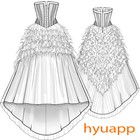 Beautiful Dress Sketch icon