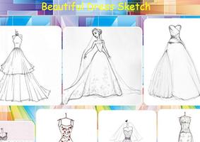 Beautiful Dress Sketch penulis hantaran