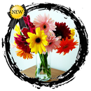 Piękny kwiat wazon aplikacja