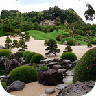 Beau jardin japonais icône