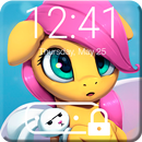 Cute Pony Shy Pink Flutter Little Screen Lock APK