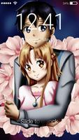 Asuna And Kirito In Love Wallpaper Screen Lock Affiche