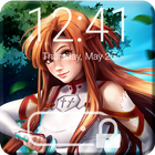 Sword Asuna Art Anime Kirito Online App Lock icône