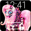 Pony Neon Santa Muerte Cute Purple App Lock APK