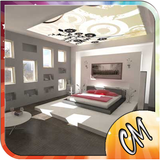 Dormitório design interior ícone