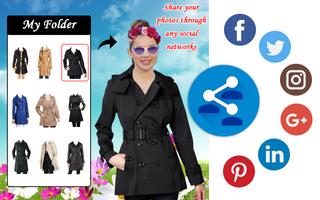 Woman Trench Coat Photo Editor capture d'écran 2