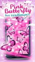 برنامه‌نما Pink Butterfly Live Wallpaper عکس از صفحه