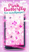 برنامه‌نما Pink Butterfly Live Wallpaper عکس از صفحه