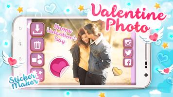 Valentine Photo Sticker Maker captura de pantalla 1