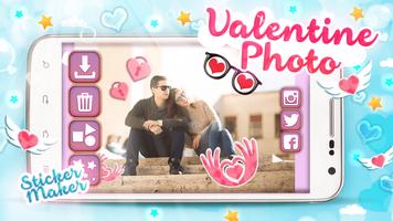 Valentine Photo Sticker Maker captura de pantalla 2