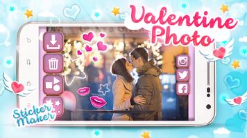 Valentine Photo Sticker Maker captura de pantalla 3