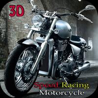 Speed Racing Motorcycle 3D Affiche