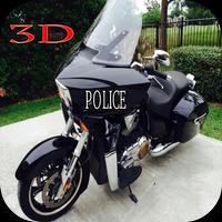 Police Moto Driver 3D Affiche