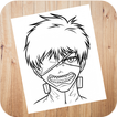 How To draw Tokyo ghoul Easy Step By Step