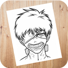 How To draw Tokyo ghoul Easy Step By Step icône