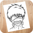How To draw Tokyo ghoul Easy Step By Step APK