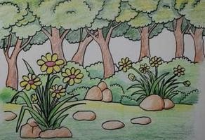 Best Drawing a scenery syot layar 2