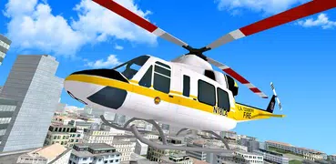 City Helicopter Fly Simulation