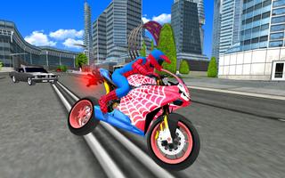 Bike Super Hero Stunt Driver Simulator الملصق