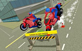 Super Hero Auto Motor Bike - Crazy Thrill Riding capture d'écran 1