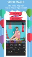 Happy Birthday Video Maker постер