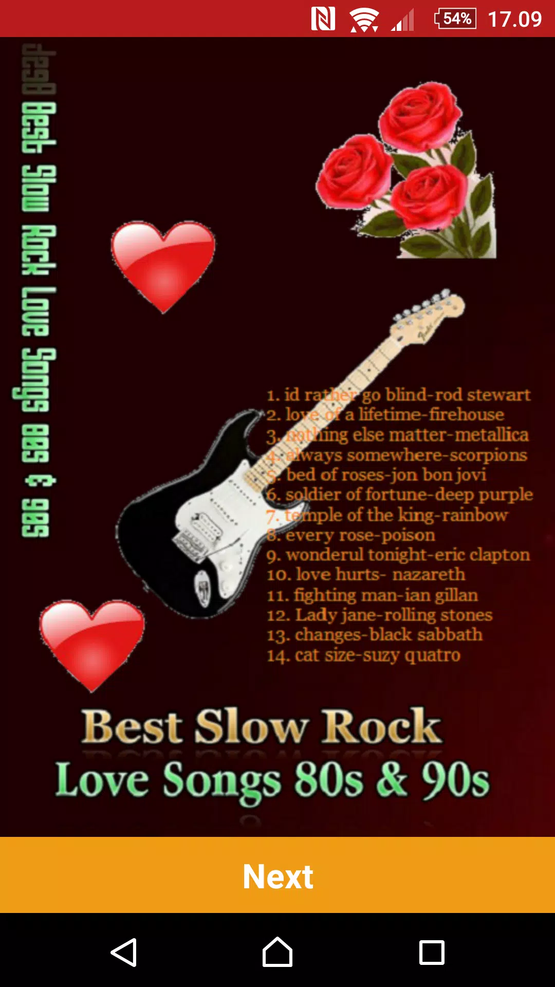 Best Slow Rock Love Songs 80s & 90s APK pour Android Télécharger