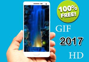 Waterfall Live Wallpaper GIF plakat