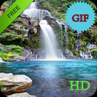 برنامه‌نما Waterfall Live Wallpaper GIF عکس از صفحه