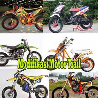 Modifikasi Motor Trail plakat