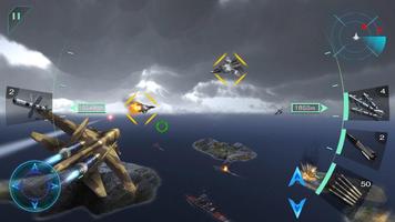 Combatiente de cielo 3D captura de pantalla 3