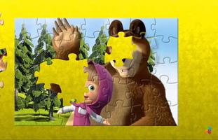 Masha Puzzle App with Bear Plakat