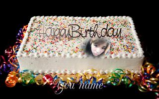 birthday cake photo frame name imagem de tela 3