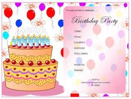 Birthday Invitation Card Maker capture d'écran 2