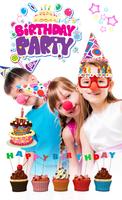 Birthday Photo Stickers & Selfie Camera capture d'écran 1