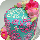 Birthday cake design ikon