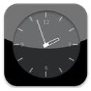Black Analog Clock Widget App APK