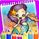 Cute Mermaid Coloring Book & Drawing - Kids Game APK