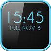 Black Digital Clock Widget